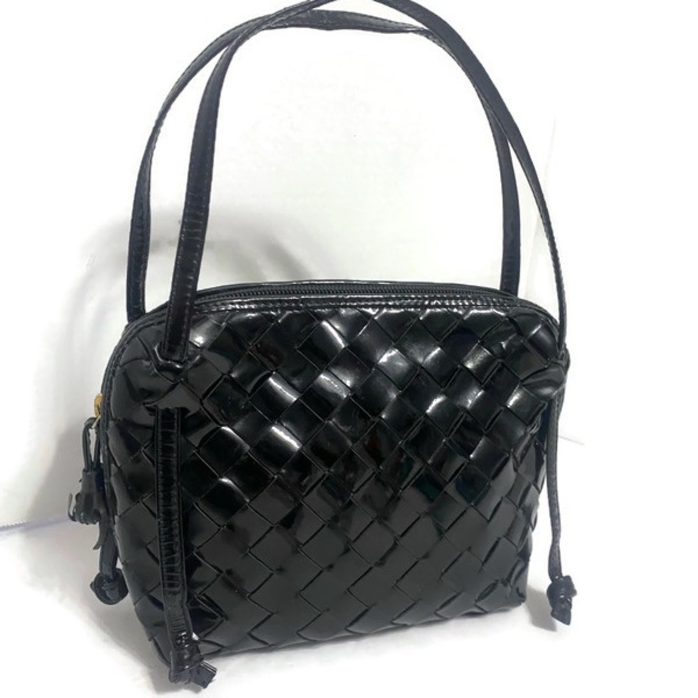Bottega Veneta Black Woven Shoulder Bag